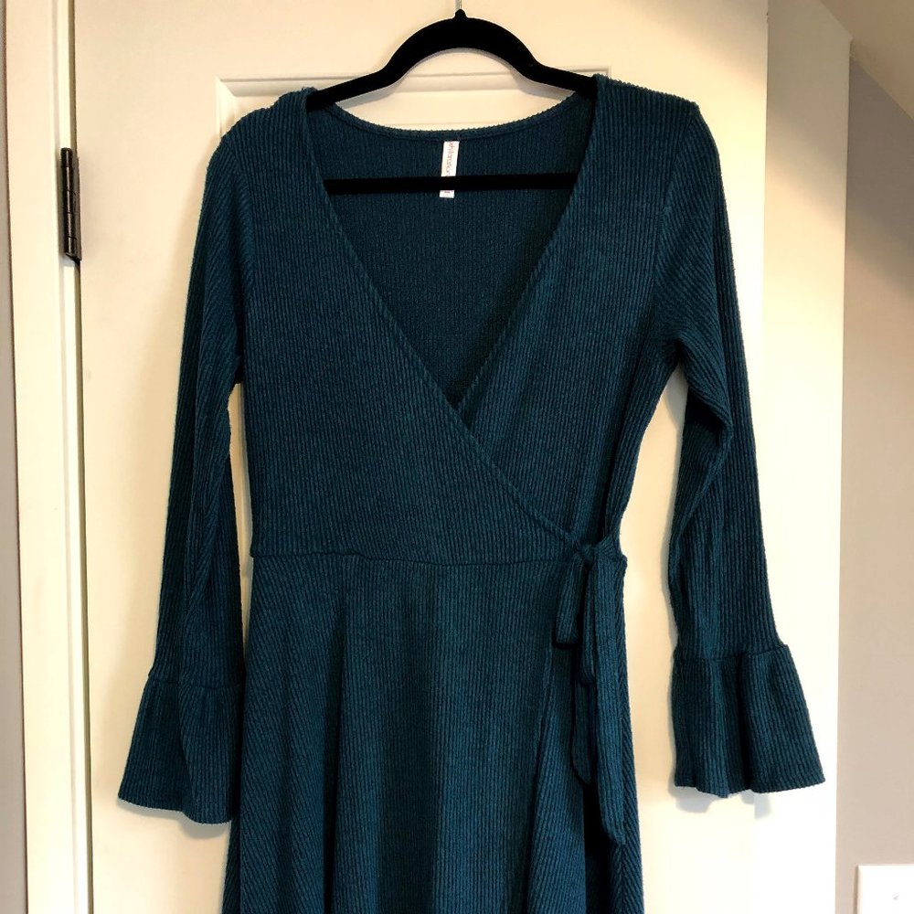 Teal Wrap Dress